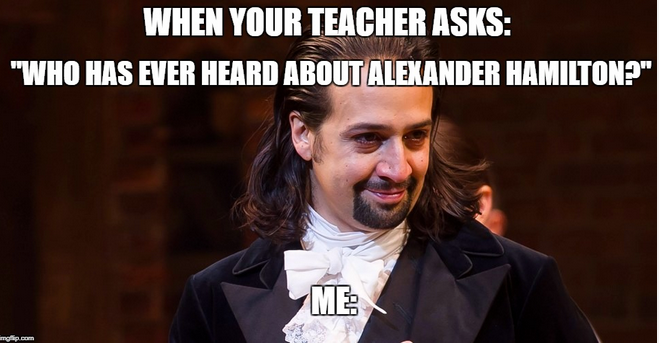 hamilton teacher meme
